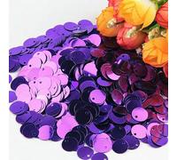 Paillette Sequin 10mm 15mm 20mm 25mm Large Flat Round Edge Hole Loose Sequins for Carfs Kids Dance DIY Decoration 20g-Dark purple-30mm20g