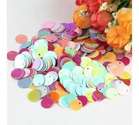Paillette Sequin 10mm 15mm 20mm 25mm Large Flat Round Edge Hole Loose Sequins for Carfs Kids Dance DIY Decoration 20g-AB MIX-30mm20g