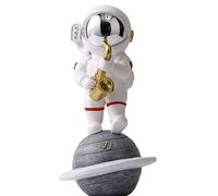 Paimuni Figurine Home Decor Resin Astronaut Statue Collectible Spaceman Sculpture Decorative Music Ornament for Desktop Bookshelf Office Living Room