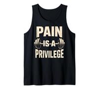 Pain is a Privilege Motivational Gym Personal Trainer Tank Top