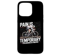 Pain Is Temporary Cyclocross Forever Bike Cyclocross Bike Case for iPhone 15 Pro Max