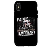 Pain Is Temporary Cyclocross Forever Bike Cyclocross Bike Case for iPhone X/XS