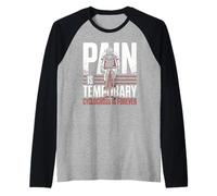 Pain is Temporary Cyclocross Forever Bike Cyclocross Bike Raglan Baseball Tee