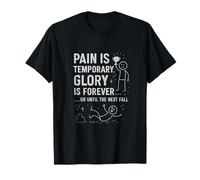 Pain Is Temporary, Glory Forever Doodle Print T-Shirt