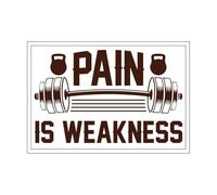 Pain is Weakness Gym Gym Design Wall Decals 50.4x73.1cm It Won't Fall Off Coffee