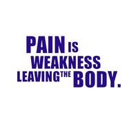 Pain is Weakness Quote Wall Decal Fitness Bodybuilding Exercise Inspirational Quote Wall Sticker Gym-S-28x56cm