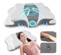 Pain Relief Cervical Pillow for Neck Support,Adjustable Ergonomic Pillow Cozy Sleeping,Odorless Orthopedic Memory Foam Pillows,Contour Bed Pillow for Side Back Stomach Sleeper