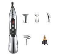 Pain Relief Pen|Electronic Acupuncture Pen 9 Gears USB Rechargeable Acupuncture for Pain Relief Vibrating with 5 Massage Heads for Gone
