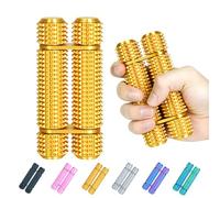 Pain Stim Fidget Roller for Adults Office Desk Stress Relief Sensory Aid ADHD Anxiety Fidget Tool Pocket Spinner Gifts for Him Her Colleagues(Gold,Compact)