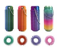 Pain Stimming Fidgets, Acupressure Rings, 8 Pcs Fidget Toys Includes 4 Pain Stim Fidget and 4 Finger Massager, Ideal for Stress Relief Office Killing Time, Novelty Gifts for Friends (1)