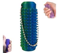 Pain Stimming Fidgets Toy 2025 New Stim Tools for Adults Portable Pain Spiky Grippy Stim Keychain 3D Printed Venting Key Pendant with Quiet Design for Anxiety Relief (B-Green)