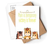 Pain Temporary Victory Forever Postcards Envelopes Cards Mailing Year Horse