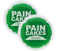 PAINCAKES Reusable, Sticks to Body, Round Cold Pack, 2 Count, 5" Large, Green, Stickable Ice Pack for Targeted Cold Therapy, Perfect for Injuries, and Small Areas, Latex-Free Cold Compress