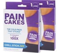 PAINCAKES Reusable, Sticks to Body Round Cold Pack, 2 Count, 5" Large, Purple, Stickable Ice Pack for Targeted Cold Therapy, Perfect for Injuries, and Small Areas, Latex-Free Cold Compress