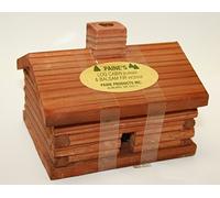 Paine's Medium Log Cabin Incense Burner Comes with 10 Balsam fir logs
