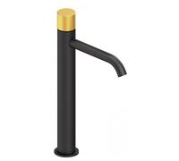 Paini Trenta Grip Black and Gold Mono Tall Basin Mixer