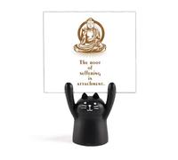 Pains Source Restriction Culture Oriental Memo Holder Cartoon Black Cat Stand Decoration