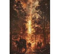 Paint 5D by Numbers for Adults Kits, Forest carriage Beginners Kids Without Frame Personalised DIY Color Oil Painting Acrylic Paints, for Boys Girls Kids Gifts, Home Wall Decor Crafts 70x90cm D0SS-691