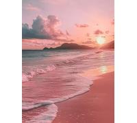 Paint 5D by Numbers for Adults Kits, White Clouds and Waves Beginners Kids Without Frame DIY Color Oil Painting Acrylic Paints, for Boys Girls Gifts, Home Wall Decor Crafts 50x70cm D0SS-44