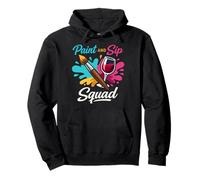 Paint and Sip Squad - Artistic Painting Party Pullover Hoodie