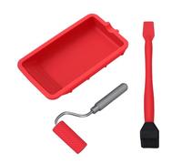 Paint application set silicone roller and brush set tray and easy to clean silicone brush. Professional Project Multifunctional Adhesive Tray