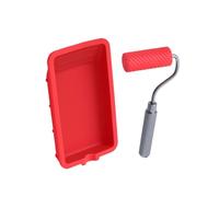 Paint Application Set Silicone Roller with Brush Set with Tray Easy to Clean Silicone Brush for Professional Project Wall Painting Equipment