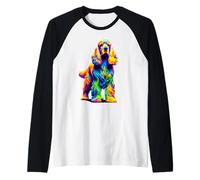 Paint Art English Cocker Spaniel Spaniels Raglan Baseball Tee