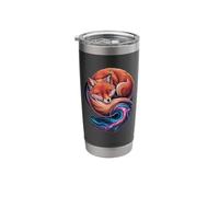 Paint Art Galaxy Red Fox Foxes Stainless Steel Insulated Tumbler