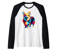 Paint Art Pembroke Welsh Corgi Corgis Raglan Baseball Tee