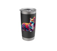 Paint Art Pembroke Welsh Corgi Corgis Stainless Steel Insulated Tumbler