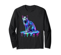 Paint Art Russian Blue Cat Russian Blues Maltese Long Sleeve T-Shirt