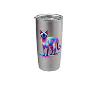 Paint Art Siamese Cat Meezer Stainless Steel Insulated Tumbler
