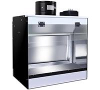 Paint Booth with Powerful Fan, Airbrush Spray Kit, Benchtop Spray Booth with LED Lights, Water Curtain, Removable Tank for Models, Cakes, Nails, Craft 40 * 50 * 40cm (50 * 50 * 40cm)