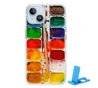 Paint Box Phone Case, Colorful Retro Paintbox Paint Palette Pattern Design, Watercolor Paint Box Phone Case for iPhone 16 15 14 13 12 11 Pro Max (For iPhone12 mini,color)