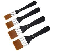 Paint Brush 4Pcs Set of Artist Acrylic Paint Brush Set Professional Large Flat Artist Nylon Drawing Brush for Oil Watercolor Painting Furniture PaintsShiwaki,Black,L