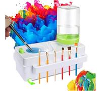 Paint Brush Cleaner, Multifunctional Rinser with Drain Water Cycle Brish Rinser Paint Brush Holder, for Water Based, Acrylic Brush, Makeup Brush
