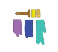 Paint Brush Metal Cutting Die for Scrapbooking, Die Cuts for Card Making, Metal Stencils Scrapbooking DIY Tool, Cut Stencils for DIY Scrapbook Photo Album Decor