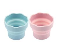 Paint Brush Rinser, 2Pcs Paint Brush Cleaner Collapsible Silicone Cleaner Cups Portable Rinse Cup Painting Supplies Artists Gifts