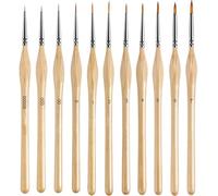 Paint Brush Set, 11 PCS Detail Paint Brush Set, Small Paint Brushes, Miniature Micro Paint Brushes for Miniature Figure, Model Painting, Fine Detailing, Art Painting, Nail, Line Drawing