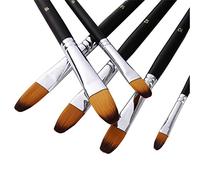 Paint Brush Set, Oil Painting Brush with Filbert Tip Design 9PCS Paint Brushes for Watercolor, Oil, Gouache, Acrylic Painting, Body, Nail