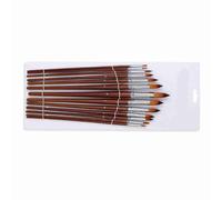 Paint Brush Set, Watercolour Brushes with Filbert Tip Design 13pcs Paint Brushes for Watercolor, Oil, Gouache, Acrylic Painting, Body, Nail (Round Tip)