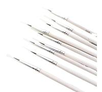Paint Brushes 6Pcs/Set Fine Hand Painted Thin Hook Line Pen Drawing Art Paint Brush Supplies Nylon Hair Painting(White 6pcs)