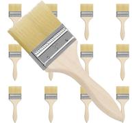 Kurtzy 12 Pack of Paint Brushes - Brush Head 76.2mm (3 inches) & Overall Brush Size 20cm (7.87 inches) - Suitable for Messy Jobs That Involve Chip Painting, Silicon, Gesso, Staining, Varnishes, Glues