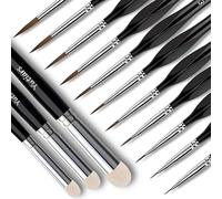 Paint Brushes Drybrush Set, 14PCS Miniature Paint, Brushes Model Brushes, for Fine Detailing, Miniatures, Oil, Figures, Acrylic, Watercolour, Citadel, Paint by Number