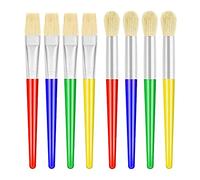 Paint Brushes for Kids,8 pcs Round and Flat Kids Paint Brushes Painting Sets Sticks Graffiti Drawing Tools Kits Hogs Hair Brushes,for Toddlers Children Early DIY Learning Arts and Crafts
