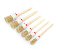 Paint Brushes Set 6 Piece ,Premium Wall Brush Set With Wood Handle Finishing Paint Brushes Chalk & Wax Brush Set for Home Furniture Decor