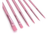 Paint Brushes Set for Acrylic Painting,Watercolor Brushes Painting Brush Nylon Hair Brushes for Acrylic Oil Watercolor Canvases Rock Body Face Nail Miniature Detailing Drawing Art Supplies(Red)