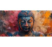 Paint by Number Buddha 12x24inch, DIY Paint by Numbers for Adults Religion Painting by Numbers for Beginners, Acrylic Canvas Painting Art Crafts for Adults, Wall Home Decor, Gifts for Women Kids