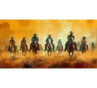 Paint by Number Cowboy 12x24inch, DIY Paint by Numbers for Adults Horse Painting by Numbers for Beginners, Acrylic Canvas Painting Art Crafts for Adults, Wall Art Home Decor, Gifts for Women Kids