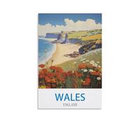 Paint by Number DIY Oil Painting Wales England Landscape Kit for Adults Beginner DIY Oil Painting 30x40cm
